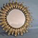 Mirror sun acanthus sheets vintage gold metal 50s