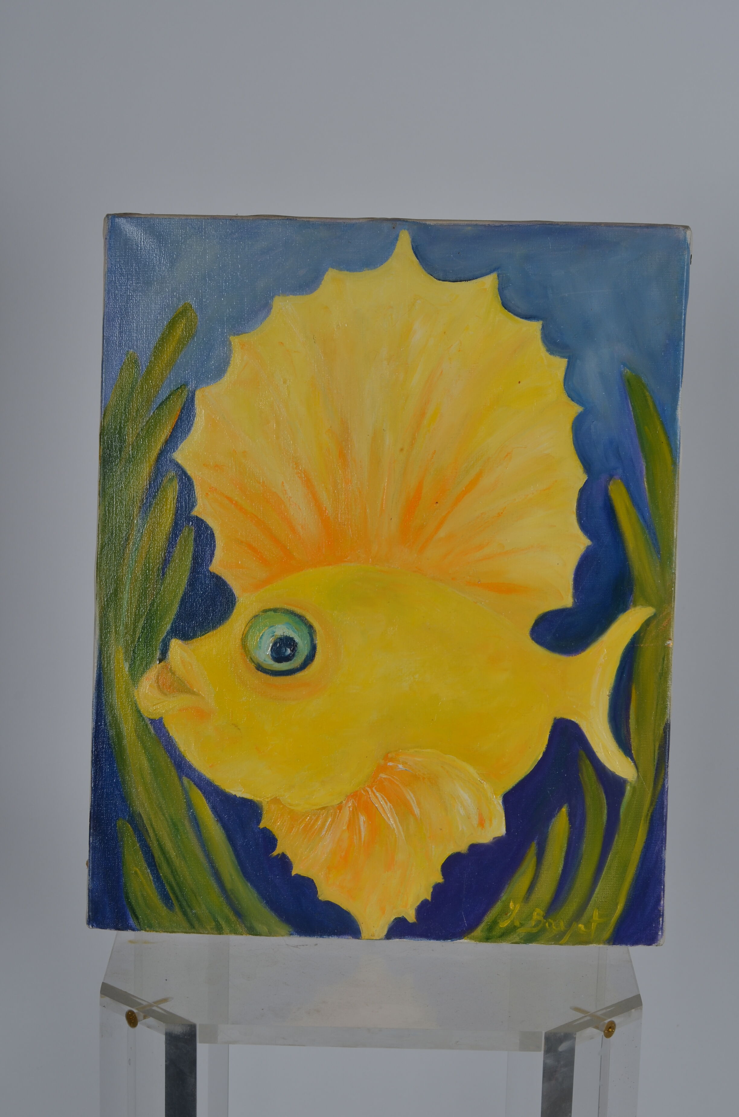 Oil on canvas sunfish