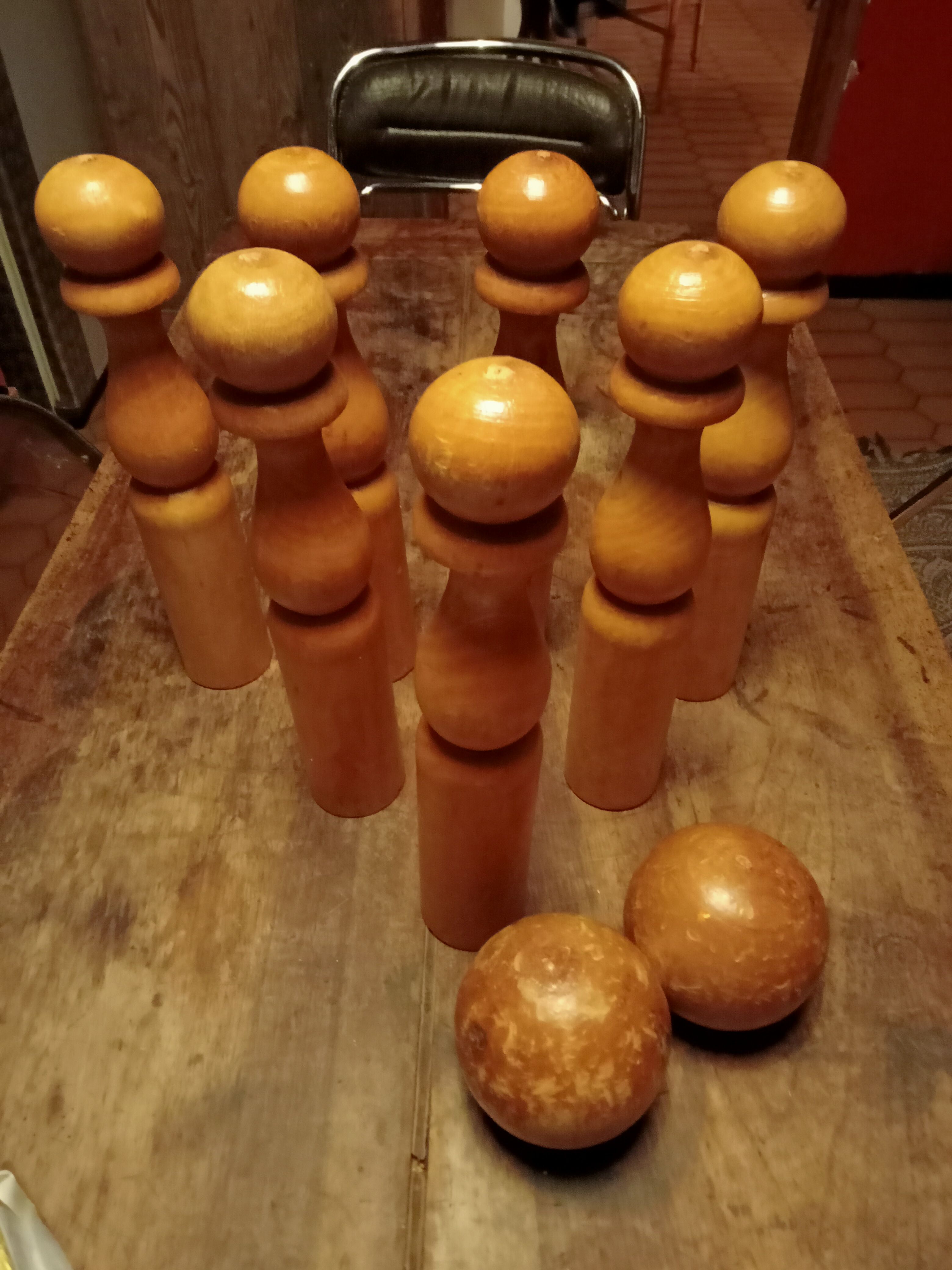 Wooden bowling