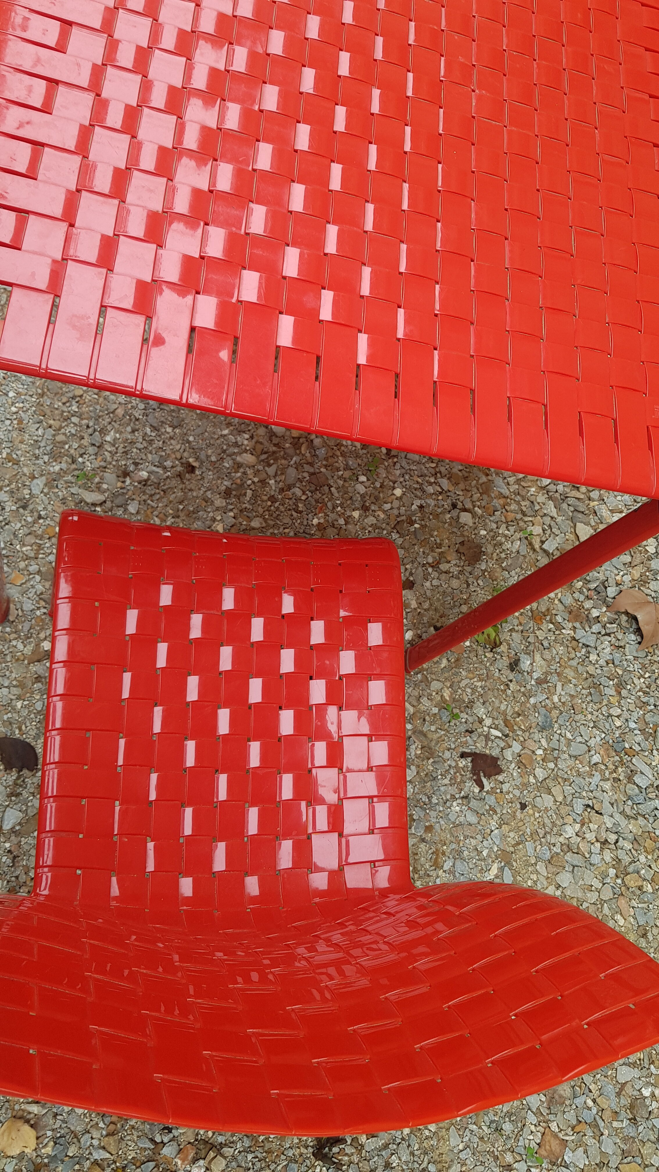 Kartell table and 2 chairs