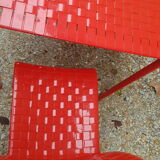 Kartell table and 2 chairs