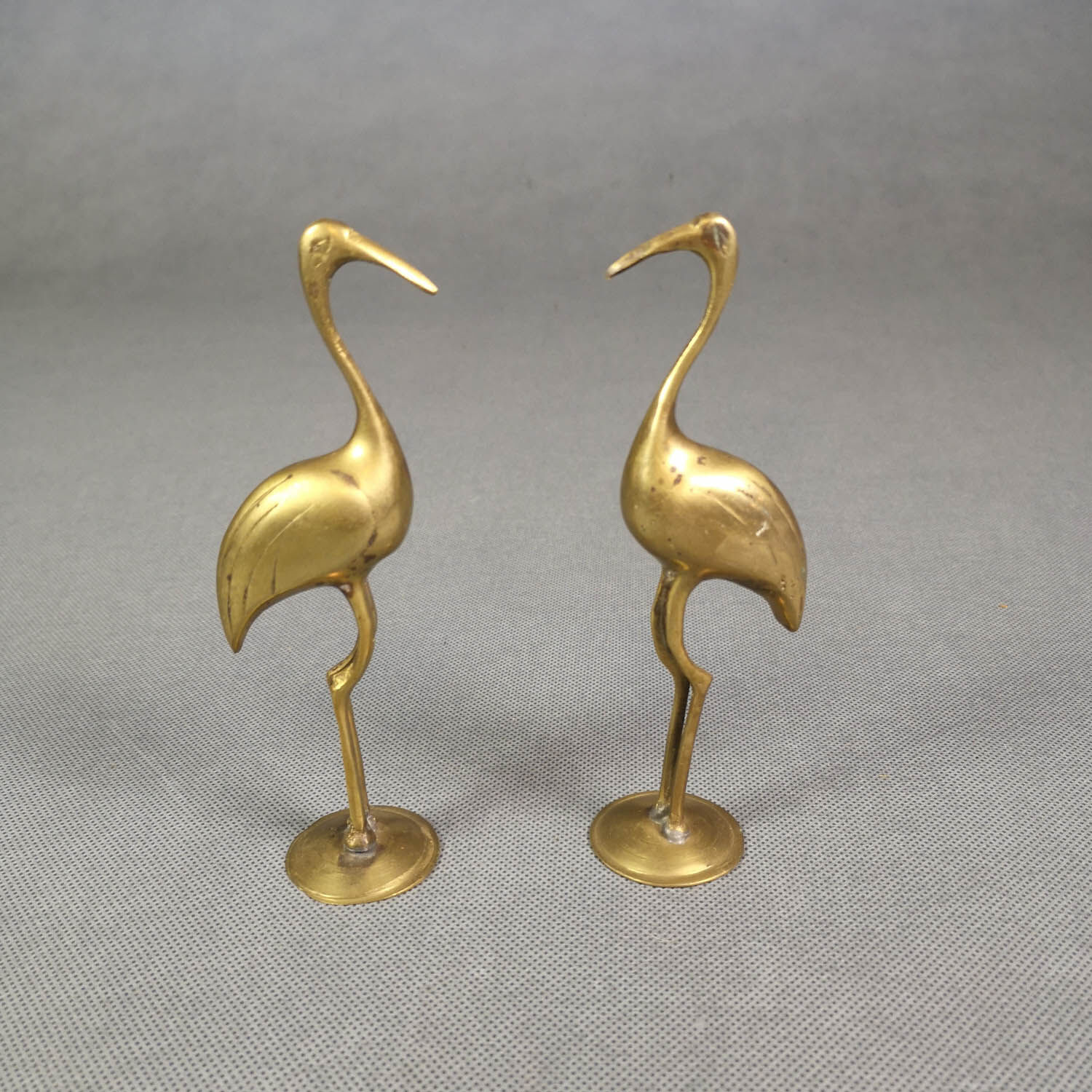 Couple of vintage brass ibis