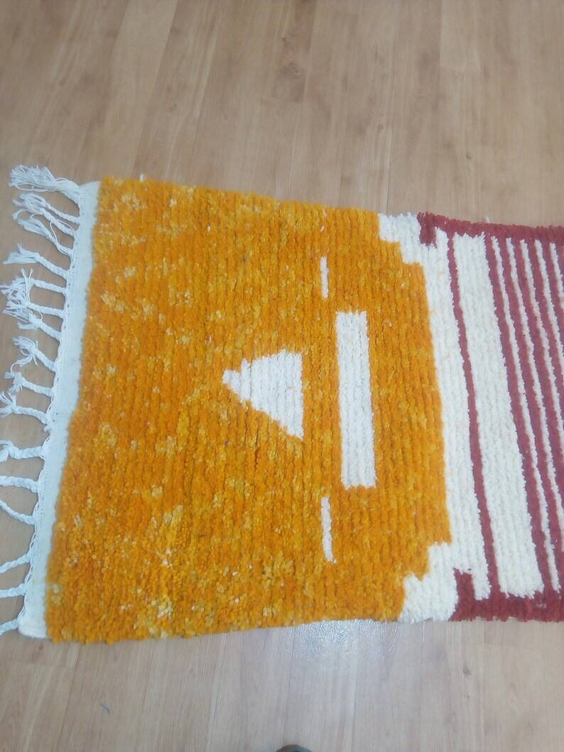 Tapis coureur - style tissé main du Maroc - 296 x 70 cm