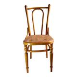 Ancienne Chaise de Bistrot en Bois Courbé " Fischel "