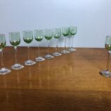 9 liquor glasses early xx th