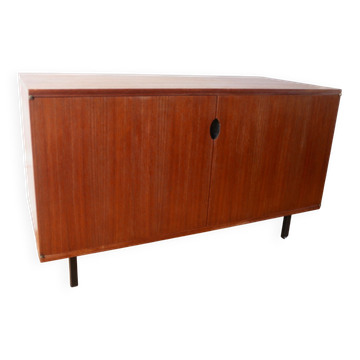 Small modernist teak enfilade by Paul Geoffroy, 1960