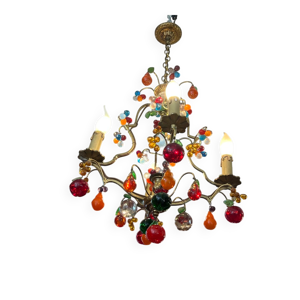 Lustre Murano avec monture - laiton couleur