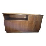 Meuble vinyles et enceintes 1960 scandinave teck