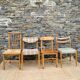 Ensemble de 4 chaises scandinaves dépareillées
