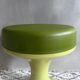 70's stool green, Tulip stool plastic, side table, Mid Century Interior.