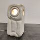 Limestone owl lamp by Albert Tormos, 1970s