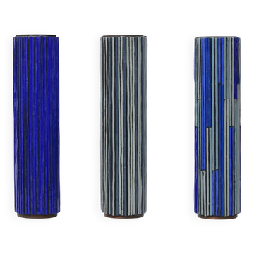 Mid Modern Pottery Mosaic Vases by W. Zimmermann for Ritter