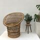 Emmanuelle armchair in rattan and braided buri