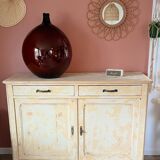 Parisian buffet with white beige patina