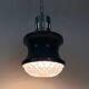 Vintage blue and gray pendant lamp in metal and plastic year 70