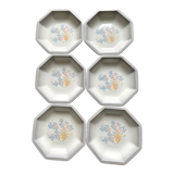 6 Tiffany octagonal soup plates