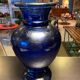 Blue glass vase