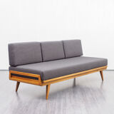 Daybed couch, 50s, walnut, redone