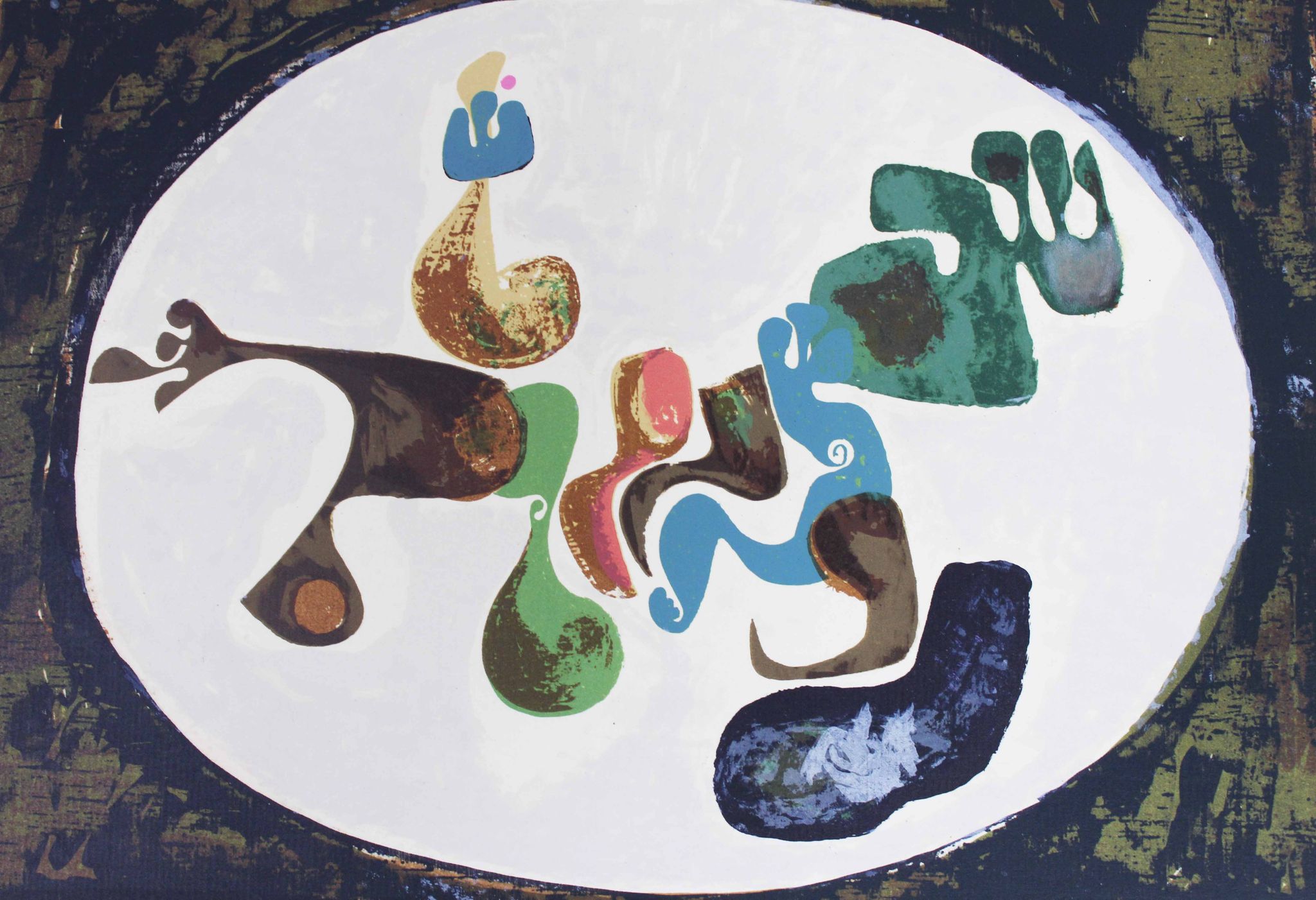 Lithographie de rené myrha série "l'aventura"
