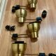 Set of 4 modular wall lights Scandinavian design 1950.