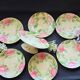 Exclusive antique dessert service in faience/terracotta with slip from 1900.