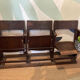 3 vintage wood folding cinema seats