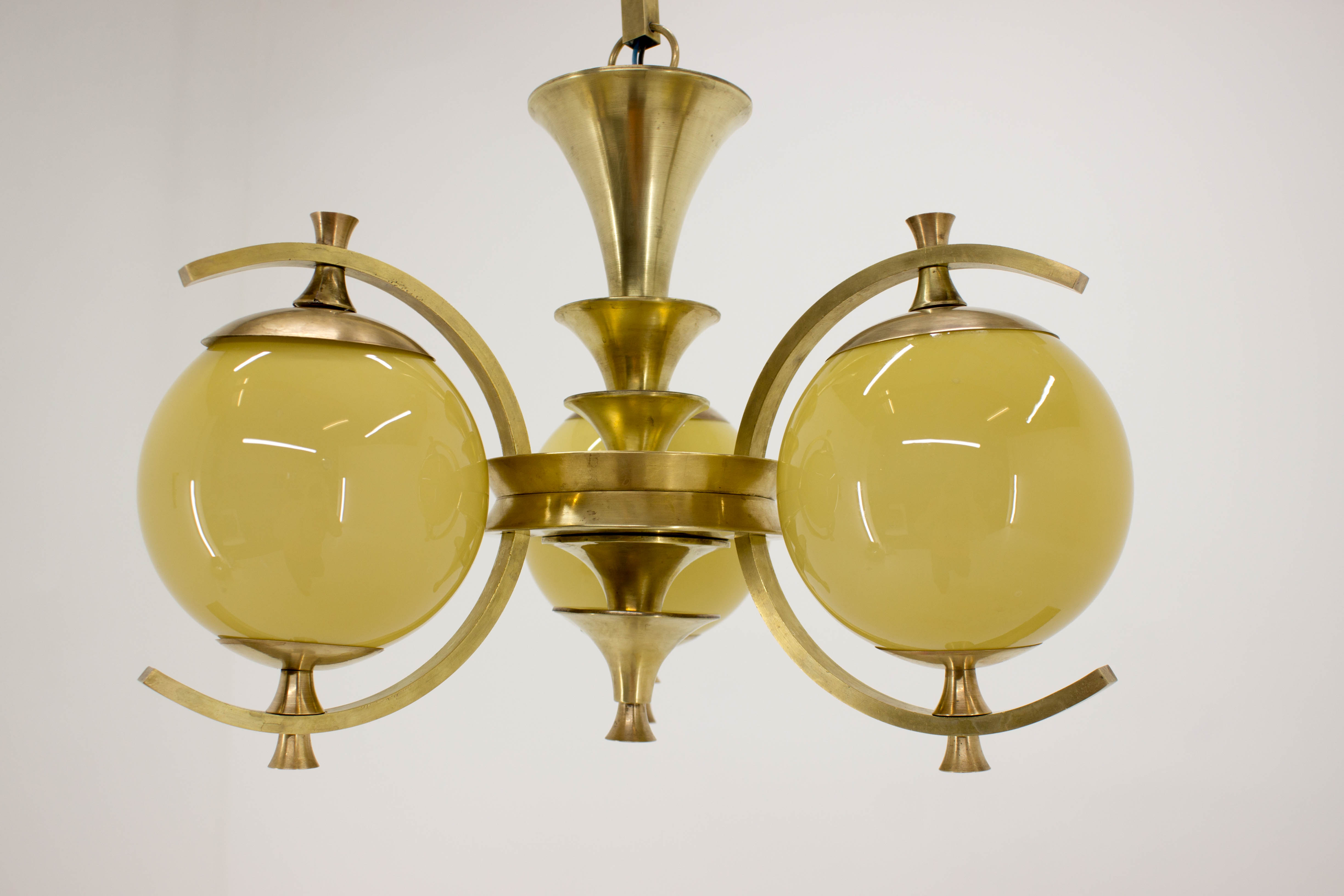 Brass chandelier, 1920s