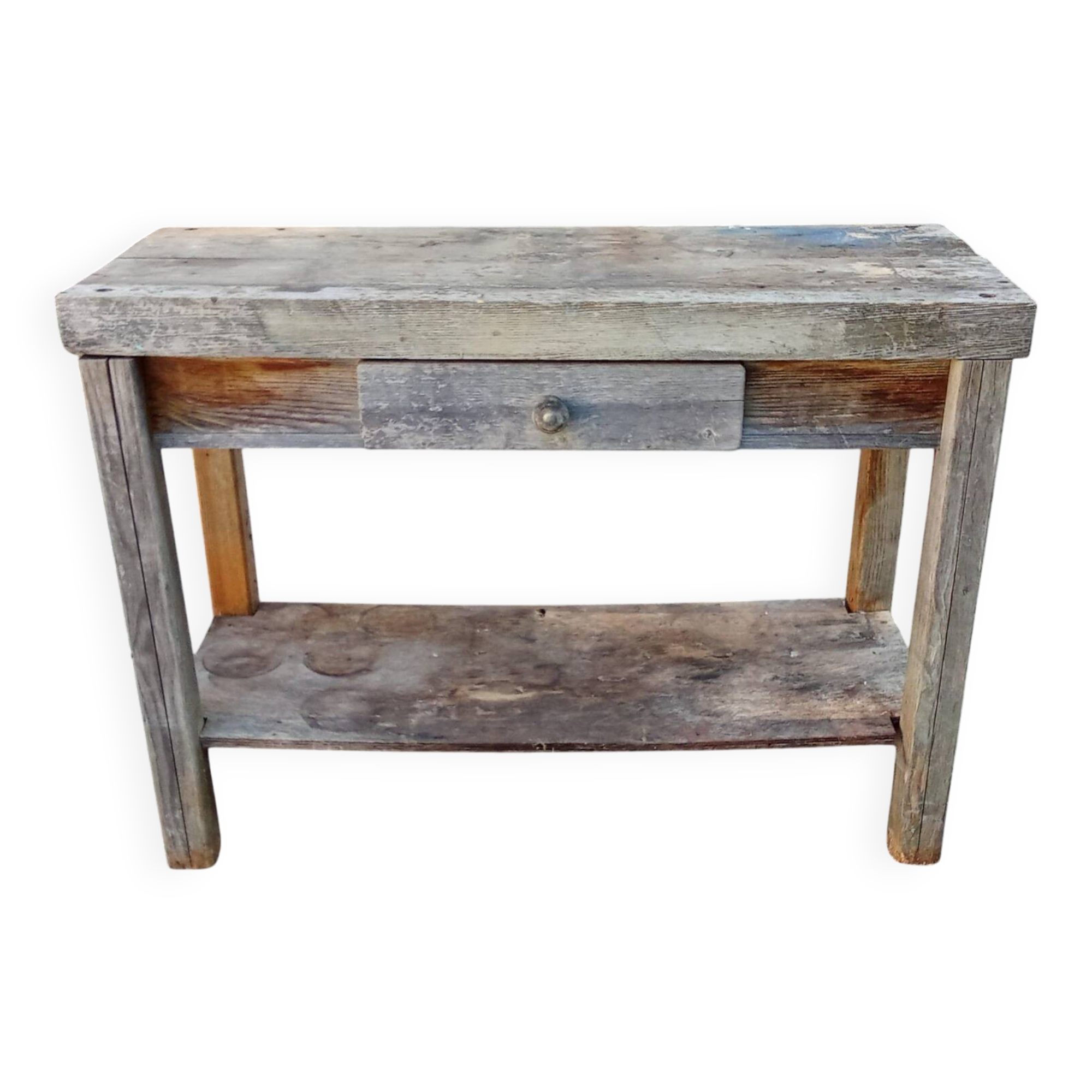 Old workshop workbench, trade furniture