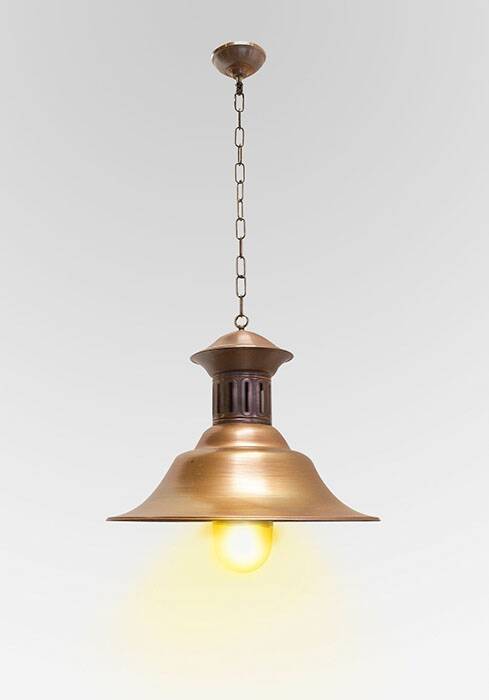 Classic copper nautical barn pendant lamp