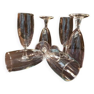 6 flutes cristal bayel modele vivienne cristalleries royales de champagne |  Selency