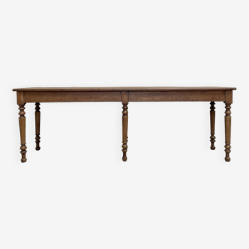 Solid oak console table.