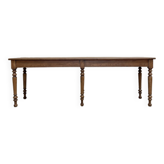 Solid oak console table.