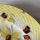 Set of three plates in slip Moulin des loups and hamage. Orchies