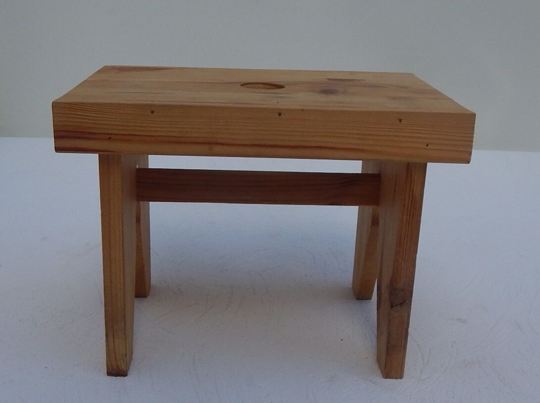 Small wooden footbench