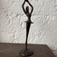 Small bronze dancer in 1980s modernist style.