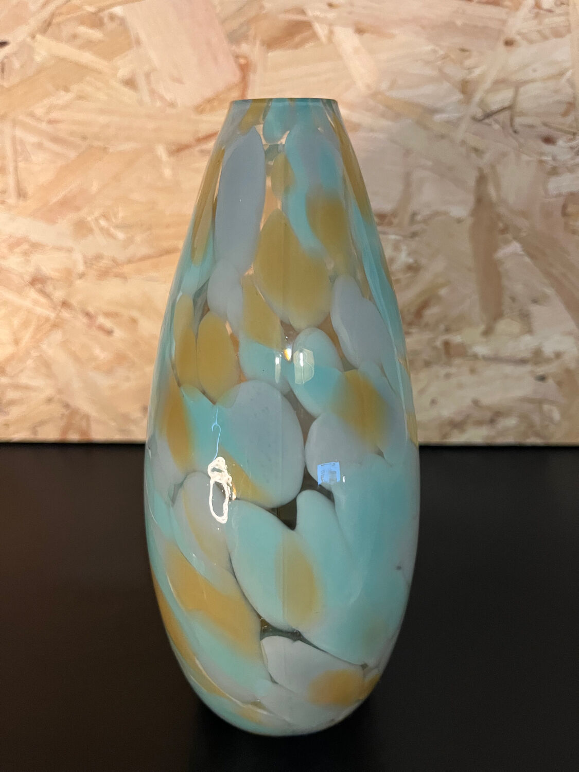 Multicolored glass vase