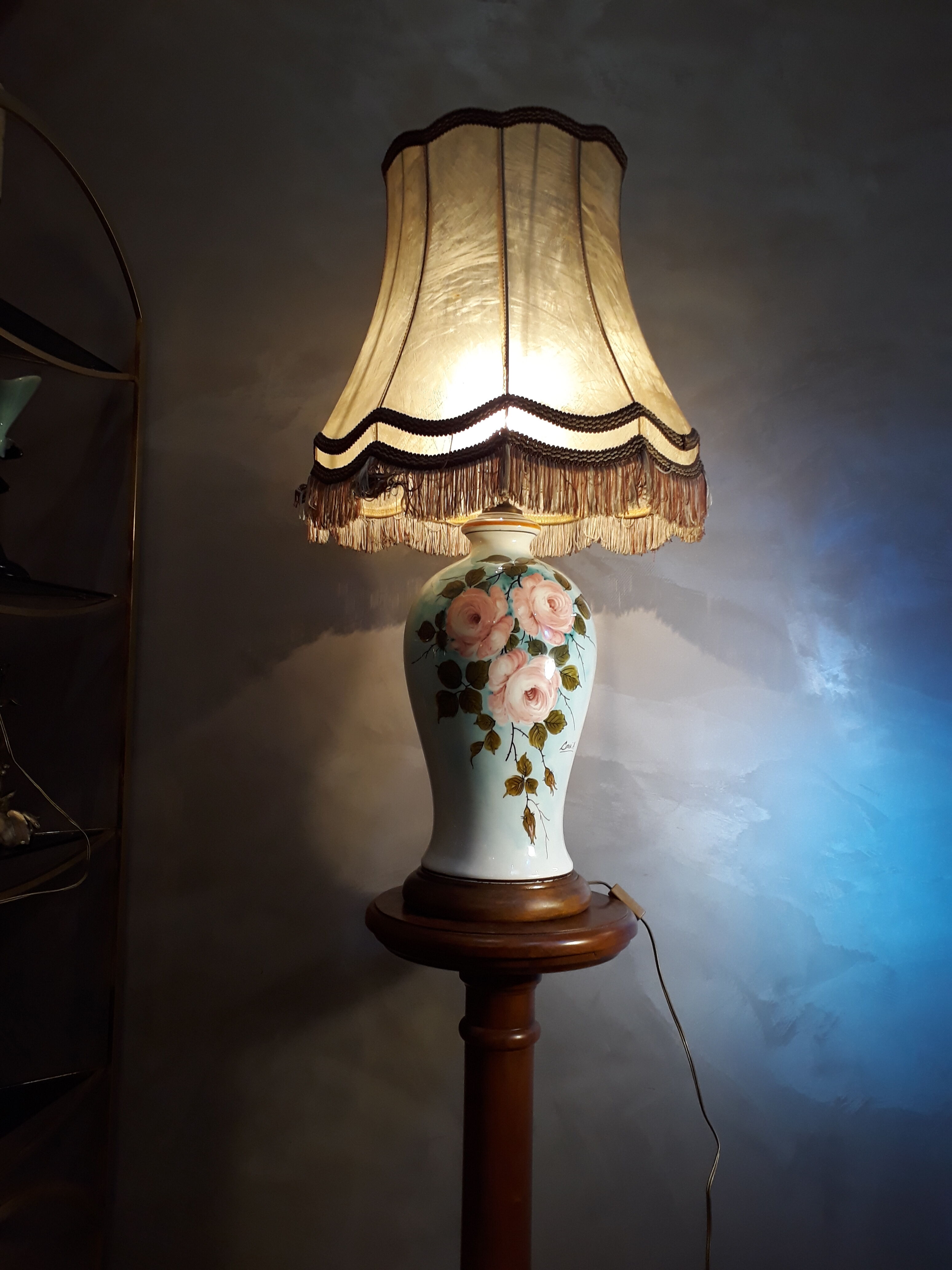 large handmade paint lamp,h84x46cm abatjour artdeco