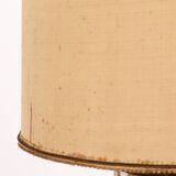 Brutalist Table Lamp Marble & Glass, Vintage 1980
