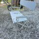 Banc de jardin ancien en fer forgé massif