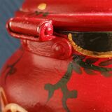 Ancienne cafetière et pot à lait en tôle émaillée