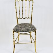 Mid-Century Chiavari Chair in Brass by Giuseppe Gaetano Descalzi, Italy, 1950s