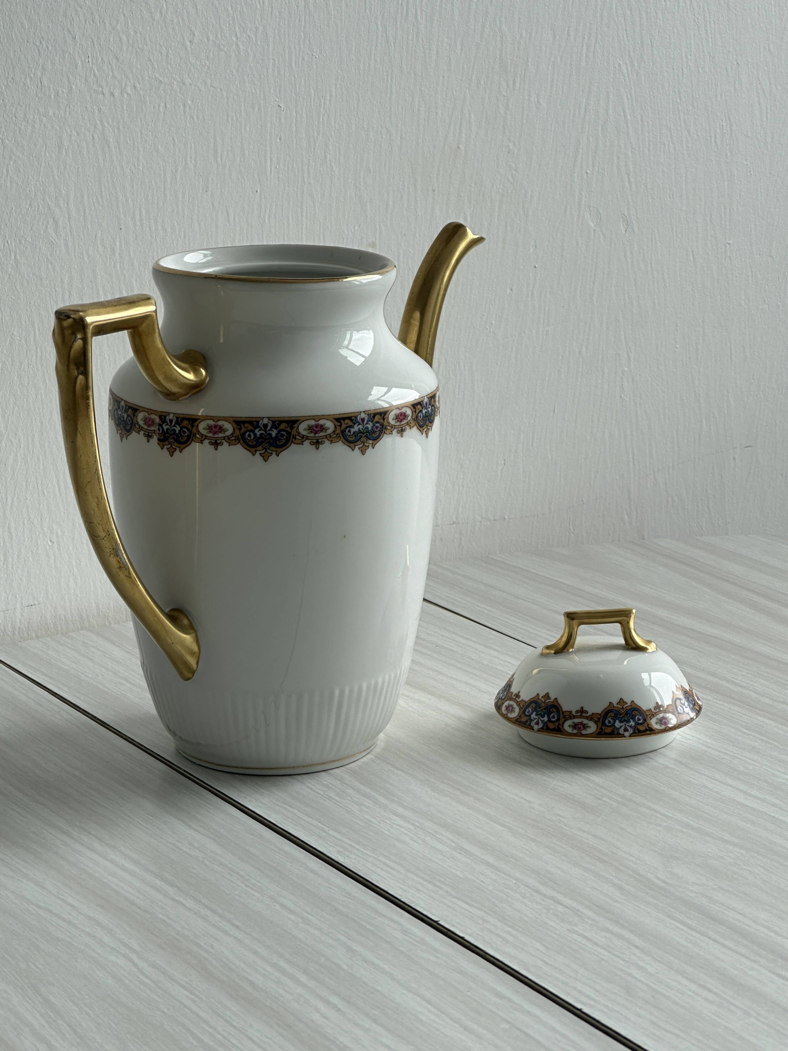 Limoges Vignaud porcelain teapot.