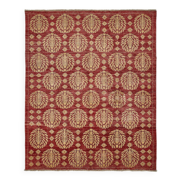 Tapis Oushak en laine noué à la main turc 202 cm x 244 cm