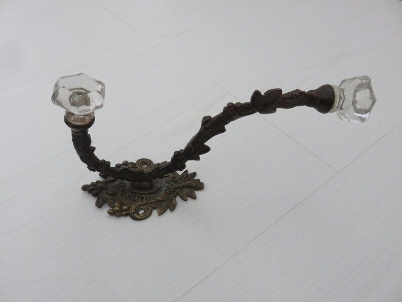 Art Deco bronze and glass coat rack from the 20s and 30s