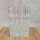 Vintage glass vase with geometric design
