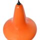 Suspension en opaline orange, années 1960