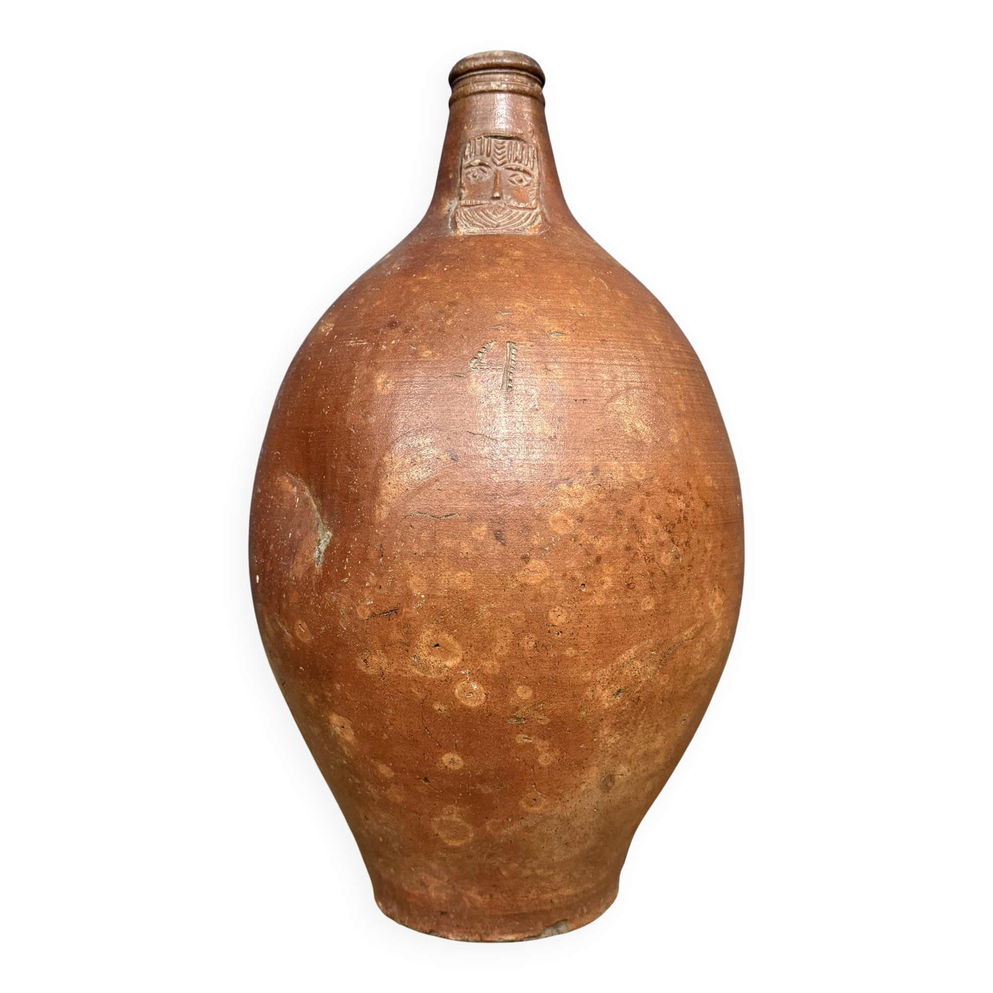 Large size earthenware beardman jug