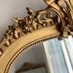 Antique napoleon mirror lll gilded pediment with rare gold leaf 103x182cm
