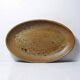 Large oval serving dish in vintage Salins handmade stoneware/ceramics from the 1960s.
