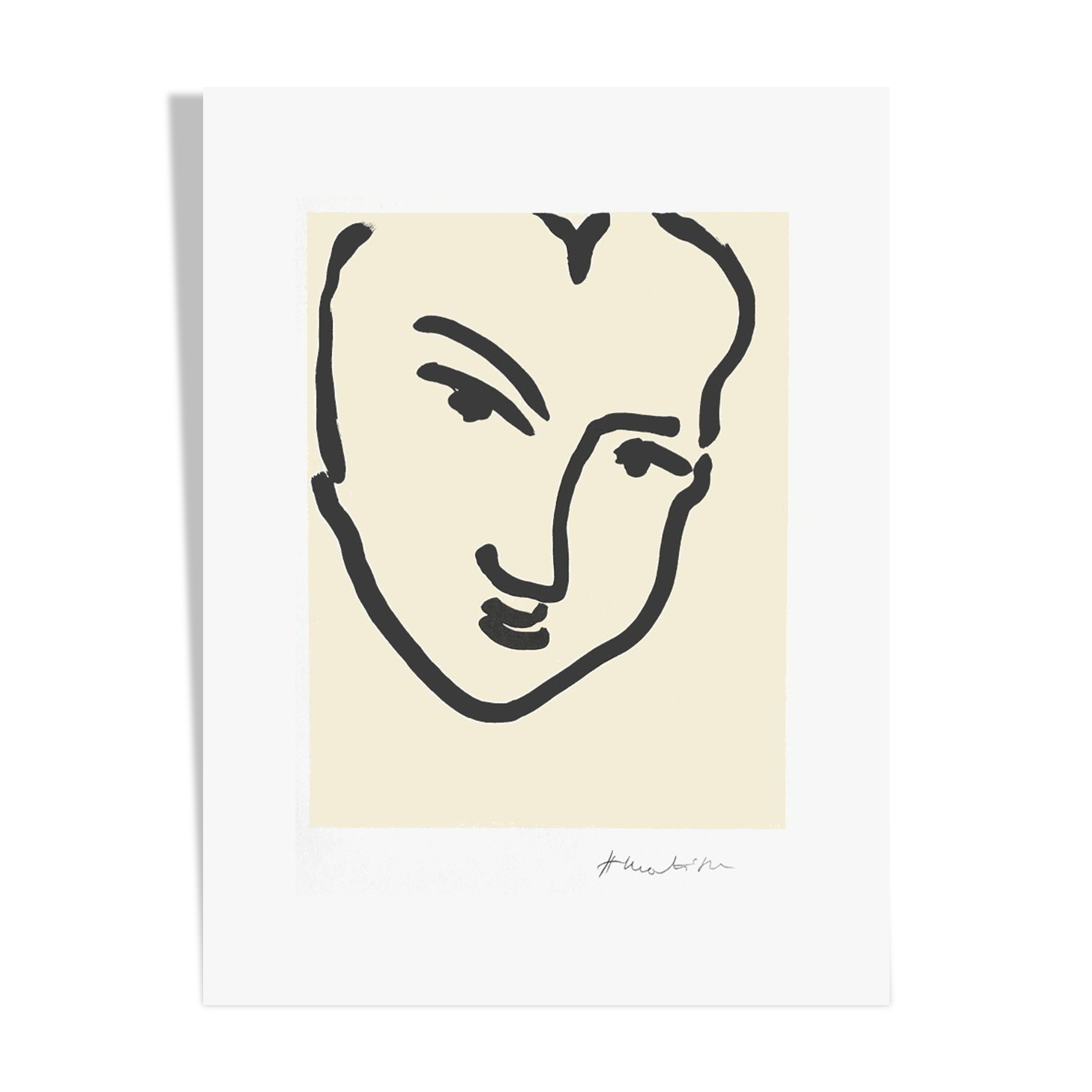 Henri matisse "nadia with the leaning face" 1994 lithograph